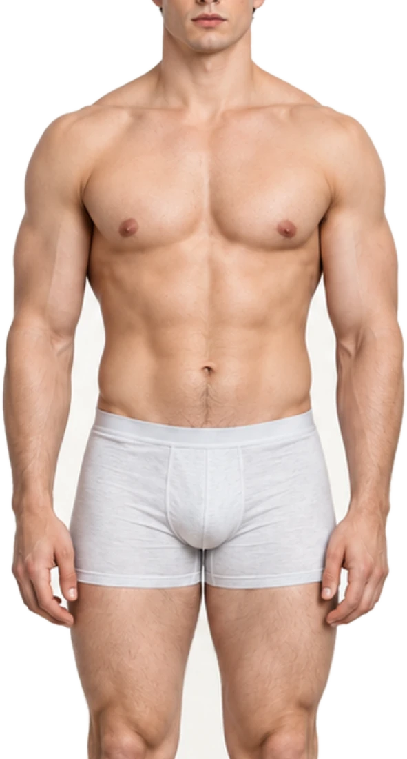 Cuerpo masculino con líneas de medición en hombros, cintura y cadera